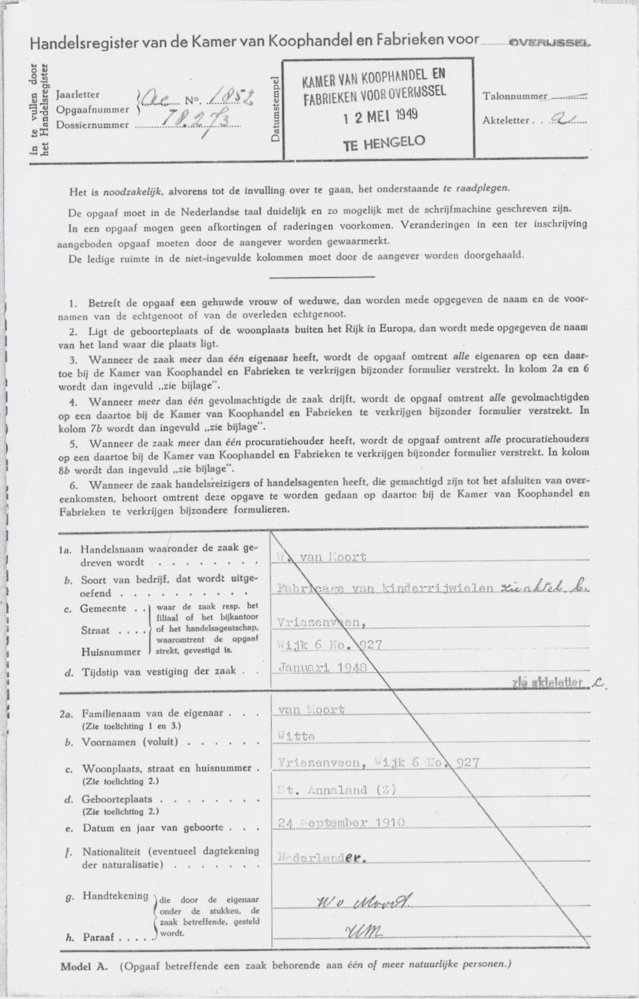WVM 1948 Handelsregister 1949